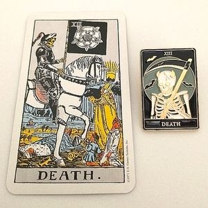 🧁 3/$30 Death Tarot Card Enamel Pin NEW